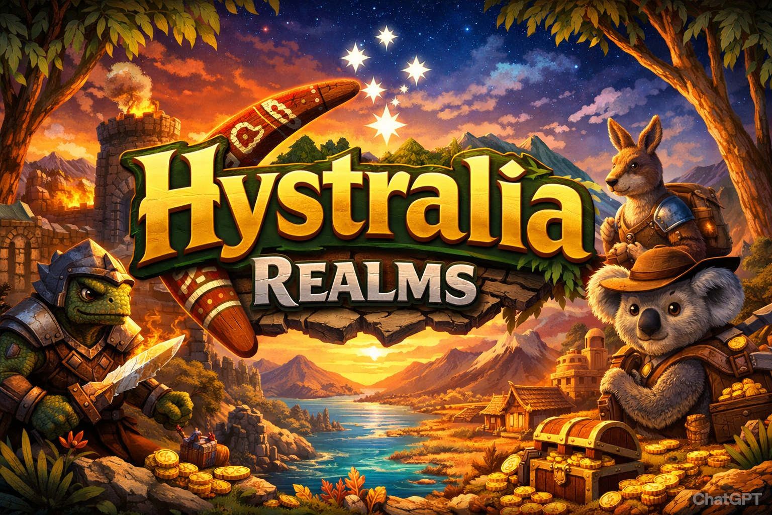 Hystralia Realms logo
