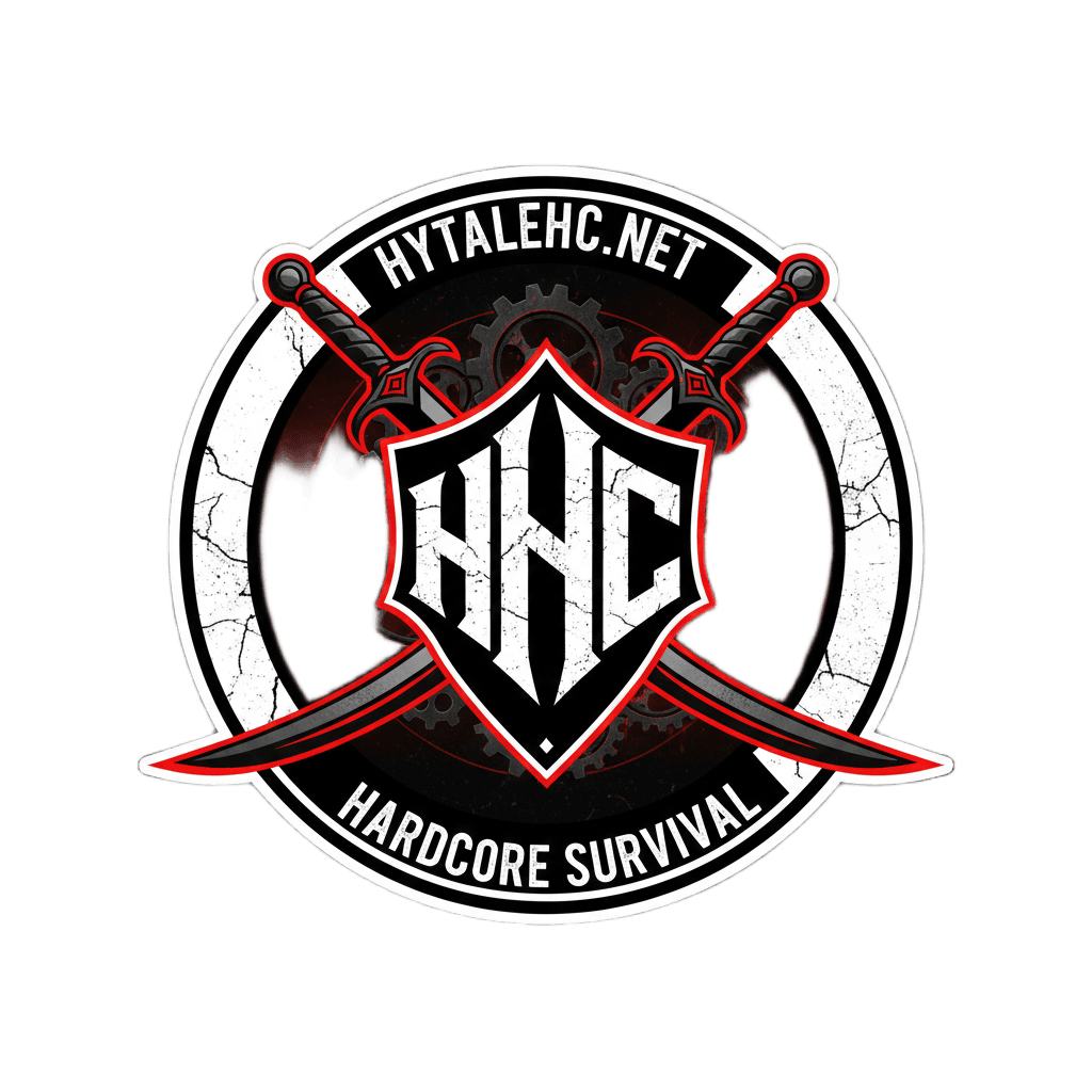 Hytalehc.net <-- Website! Hytale hardcore server with own plugin logo
