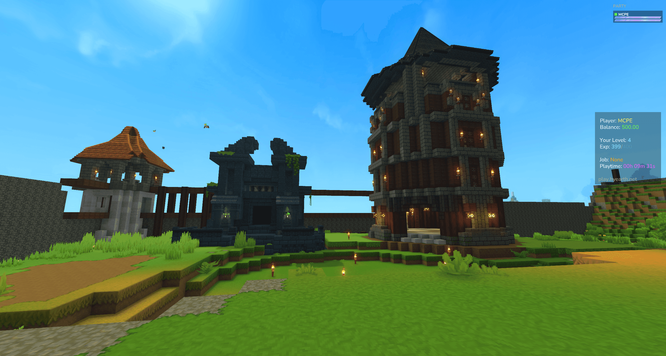 Factions Tower with the start of wall building.