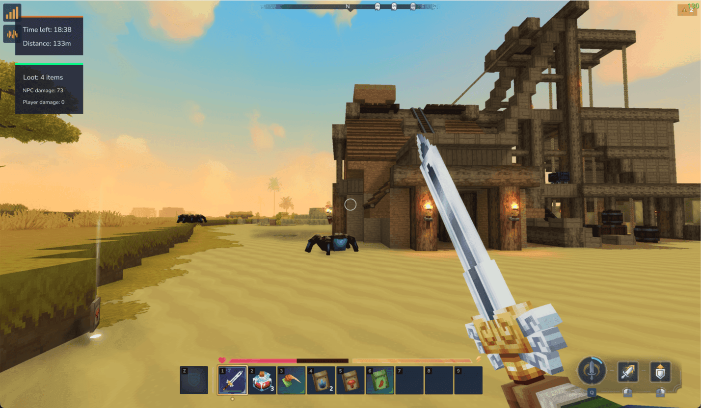 HyRaider - Looting seeds while fighting spiders