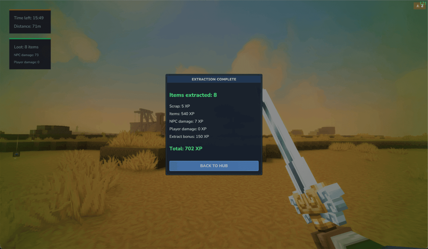 Successful extraction