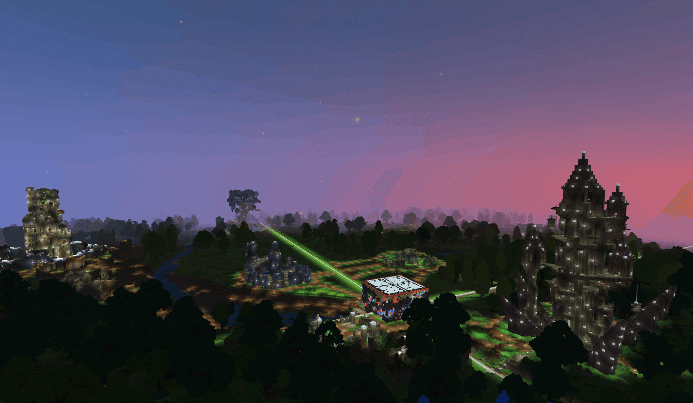 A look of spawn and 7/10 of our koth zones.